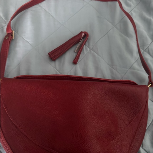 Red Leather Crossbody Bag - Picture 5 of 6